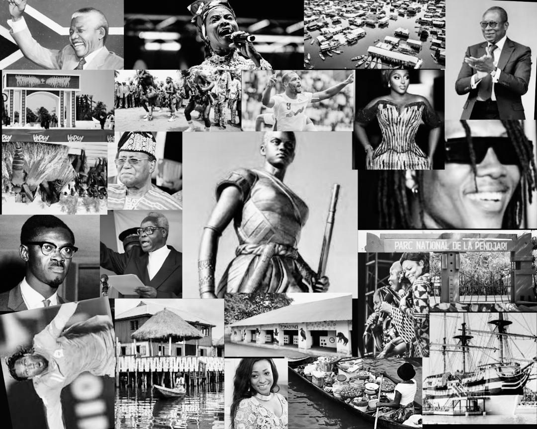 Collage de personnalités et lieux béninois
